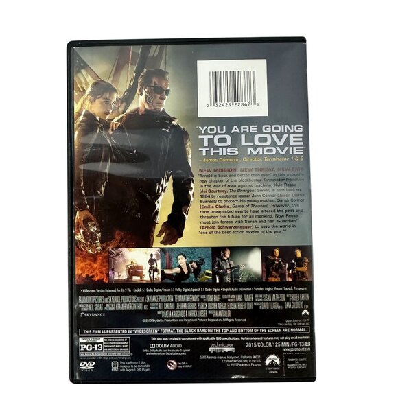 Terminator Genisys 2015 Arnold Schwarzenegger PG-13 Paramount DVD Widescreen - Picture 2 of 6